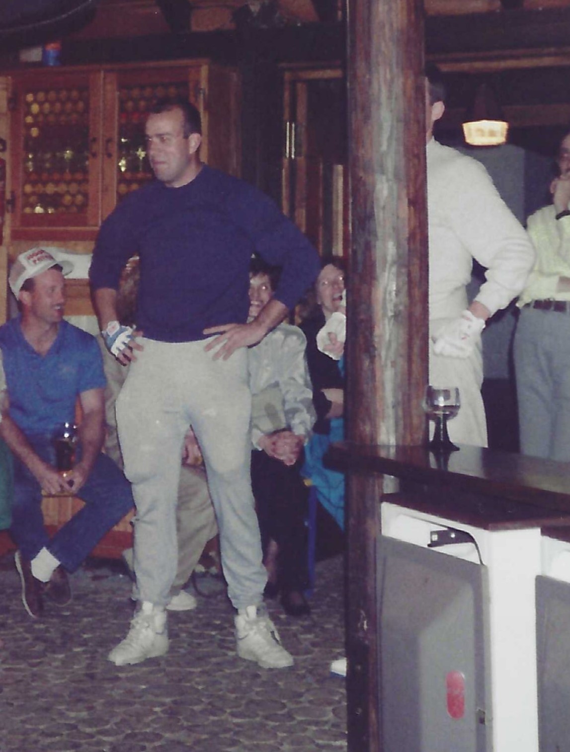 A summer night at the squadron bar — long before anyone said the word "Desert."
