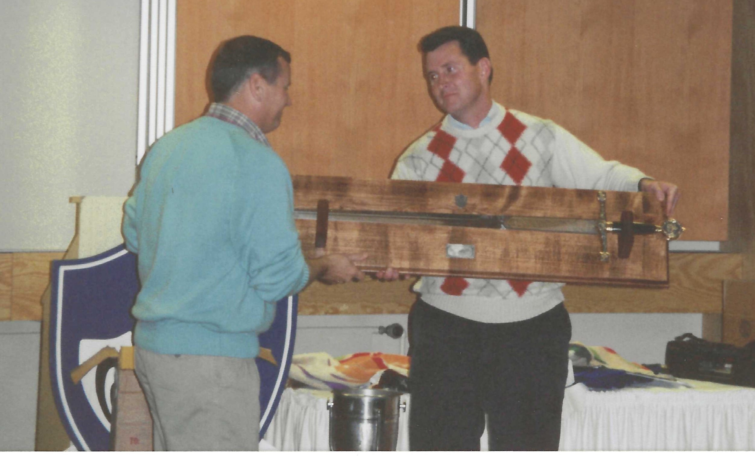 A presentation sword for the outgoing commander — June 1991, back at Hahn.